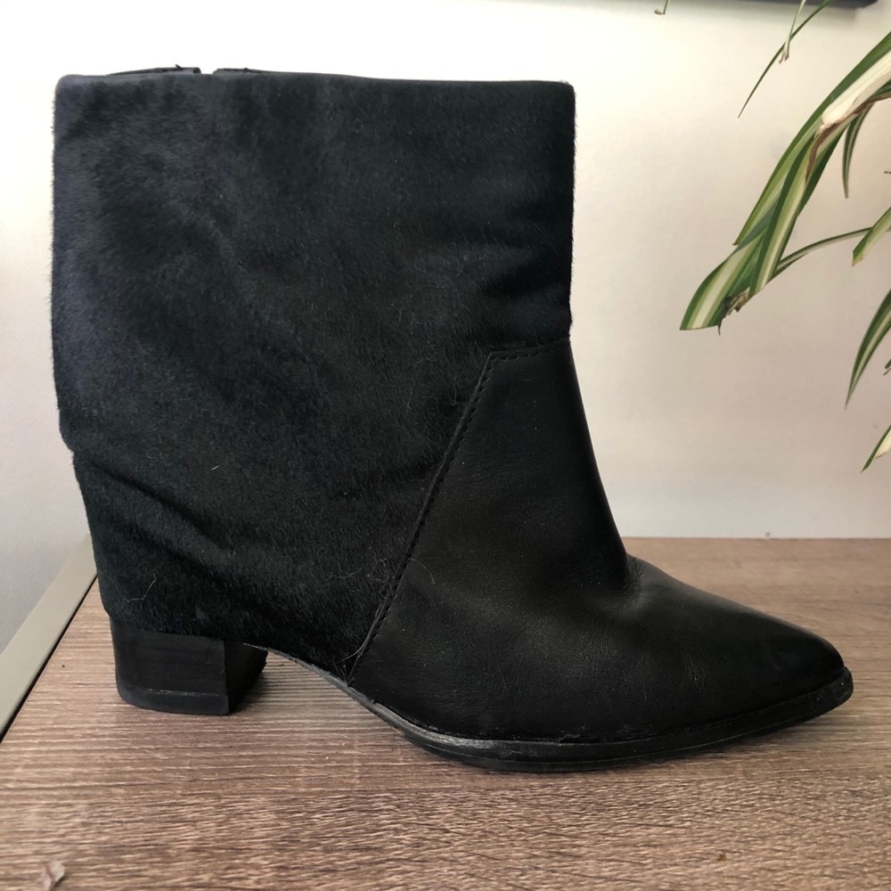 Vintage Ponyhair Illusion Heeled Booties